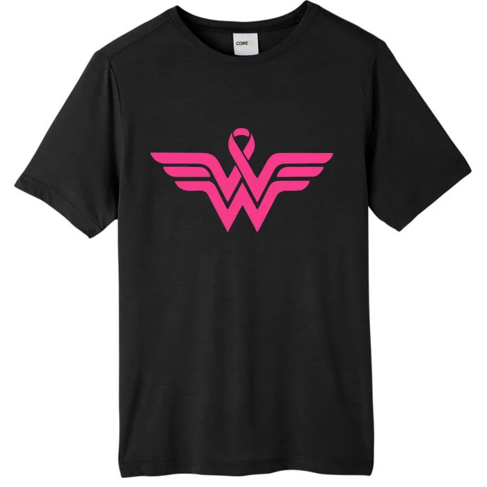 Breast Cancer Superhero Ribbon Logo ChromaSoft Performance T-Shirt