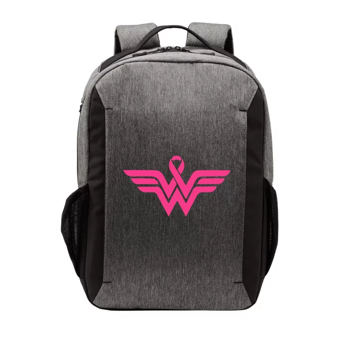 Breast Cancer Superhero Ribbon Logo Vector Backpack