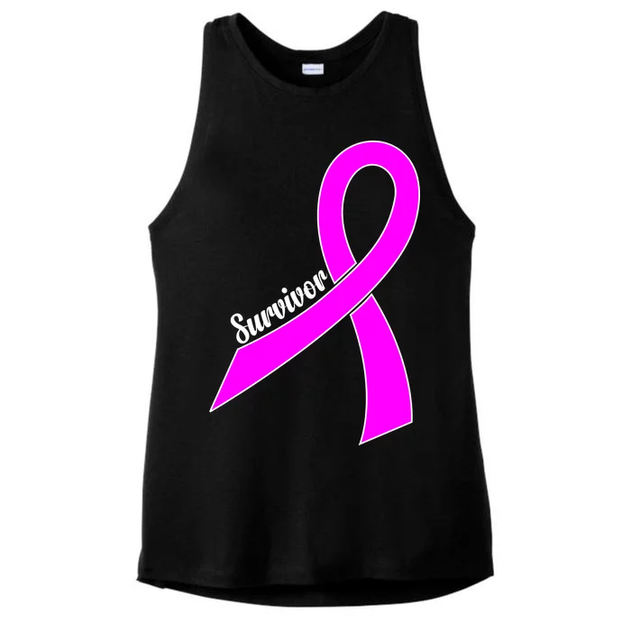 Breast Cancer Survivor Ladies Tri-Blend Wicking Tank