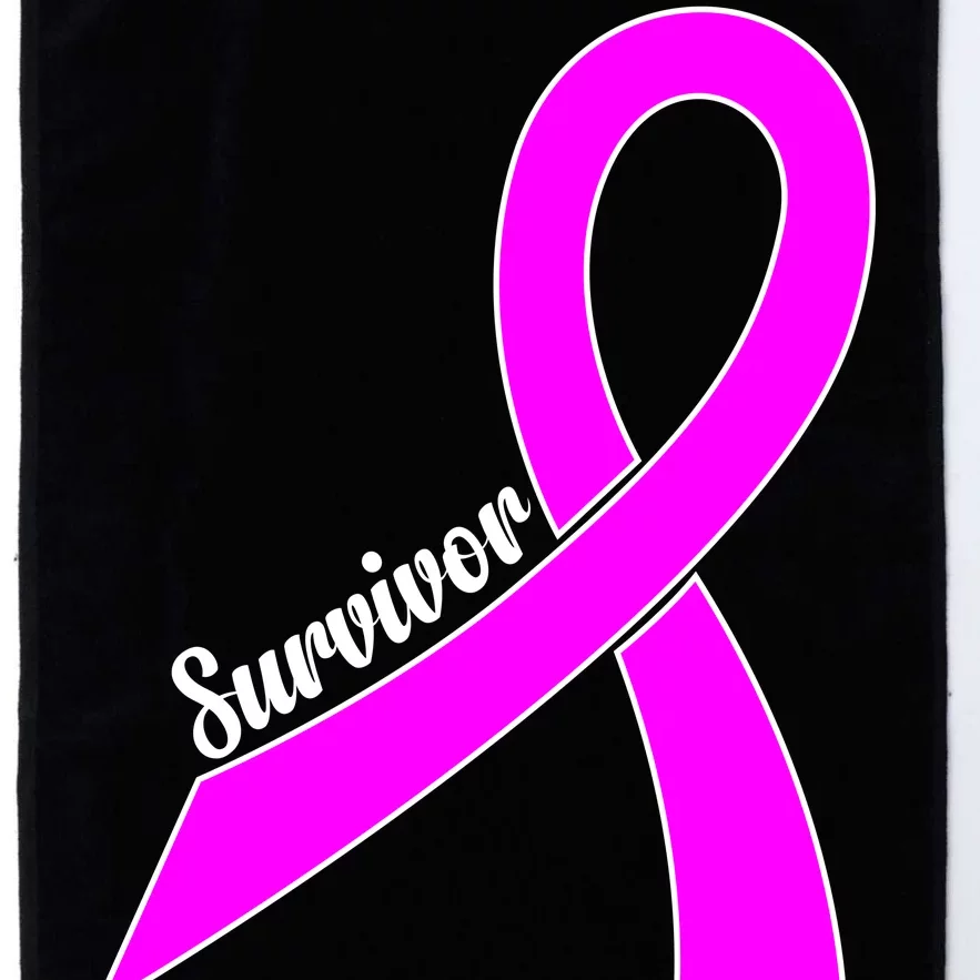 Breast Cancer Survivor Platinum Collection Golf Towel