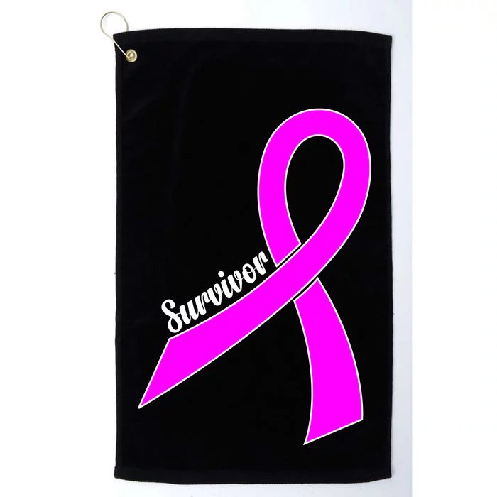 Breast Cancer Survivor Platinum Collection Golf Towel