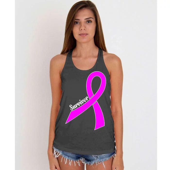 Breast Cancer Survivor Women's Knotted Racerback Tank