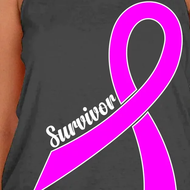 Breast Cancer Survivor Women's Knotted Racerback Tank