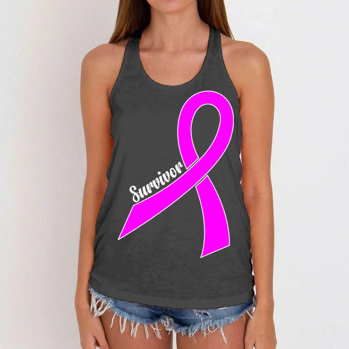 Breast Cancer Survivor Women's Knotted Racerback Tank