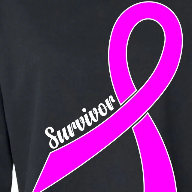 Breast Cancer Survivor Cropped Pullover Crew