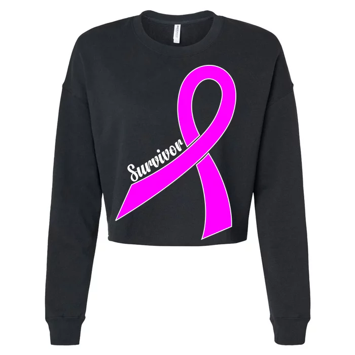 Breast Cancer Survivor Cropped Pullover Crew