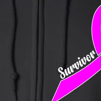 Breast Cancer Survivor Full Zip Hoodie