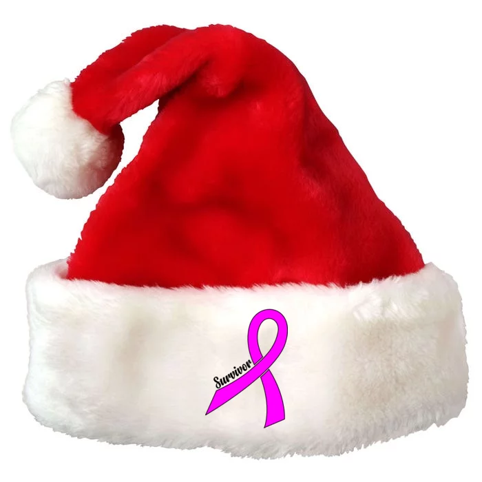 Breast Cancer Survivor Premium Christmas Santa Hat