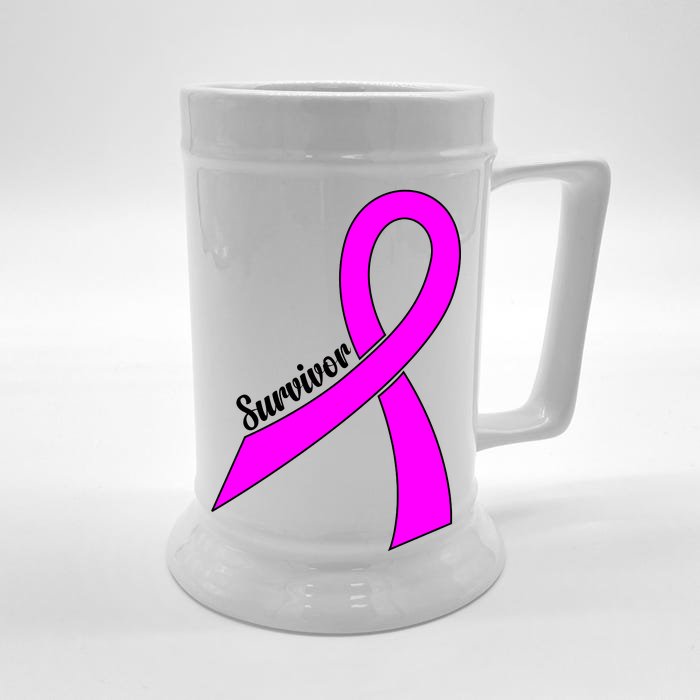 Breast Cancer Survivor Front & Back Beer Stein