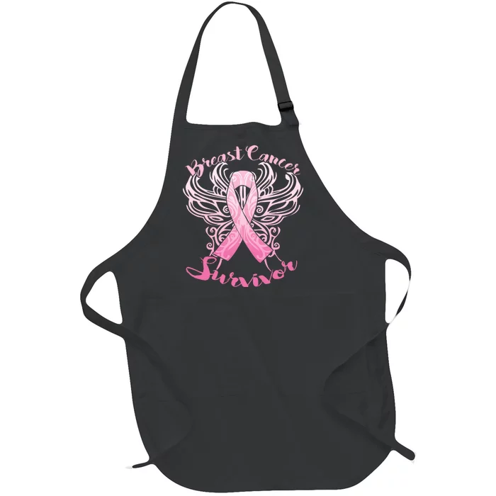 Breast Cancer Survivor Awareness Full-Length Apron With Pocket