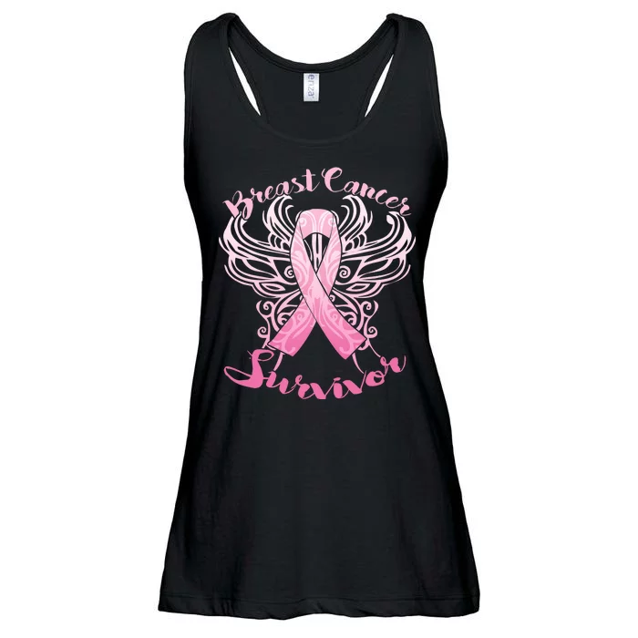 Breast Cancer Survivor Awareness Ladies Essential Flowy Tank