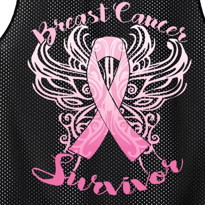 Breast Cancer Survivor Awareness Mesh Reversible Basketball Jersey Tank