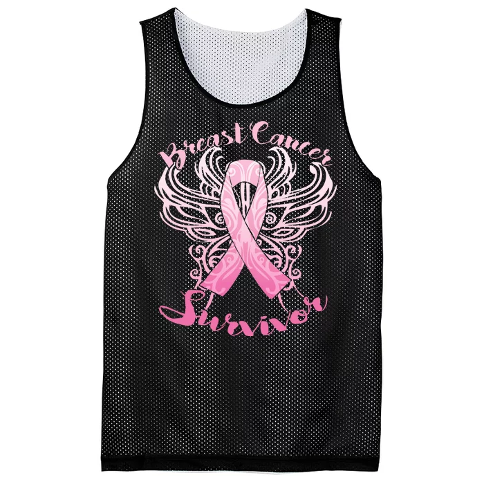 Breast Cancer Survivor Awareness Mesh Reversible Basketball Jersey Tank