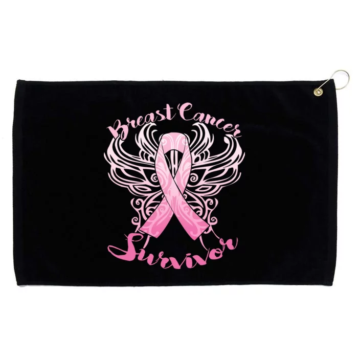 Breast Cancer Survivor Awareness Grommeted Golf Towel