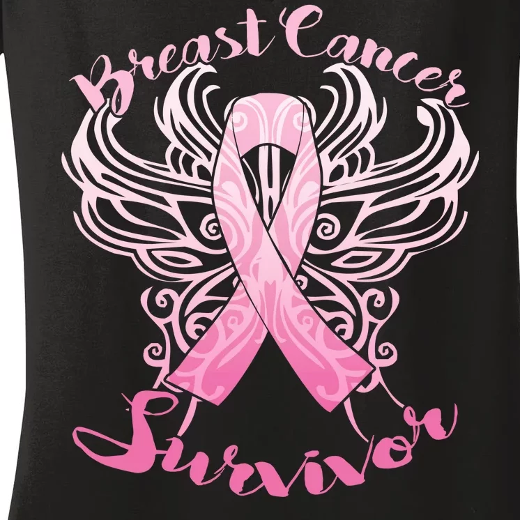 Breast Cancer Survivor Awareness Women's V-Neck T-Shirt