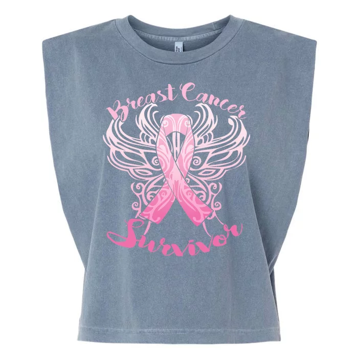 Breast Cancer Survivor Awareness Garment-Dyed Women's Muscle Tee