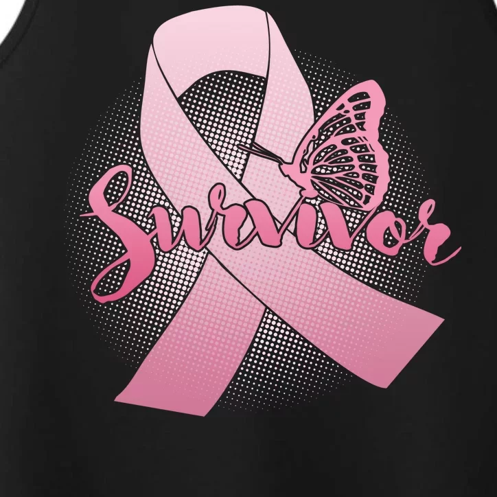 Breast Cancer Survivor Butterfly Performance Tank