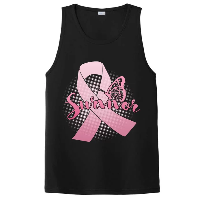 Breast Cancer Survivor Butterfly Performance Tank