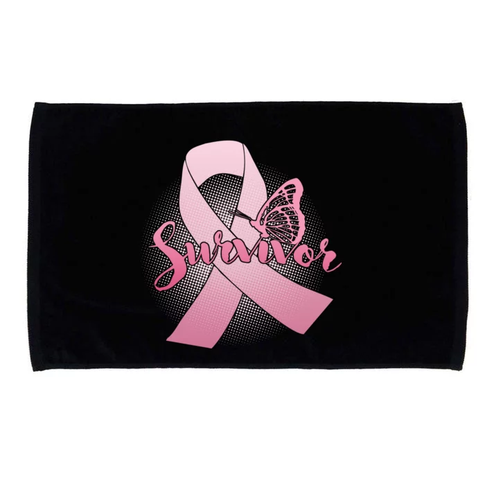 Breast Cancer Survivor Butterfly Microfiber Hand Towel