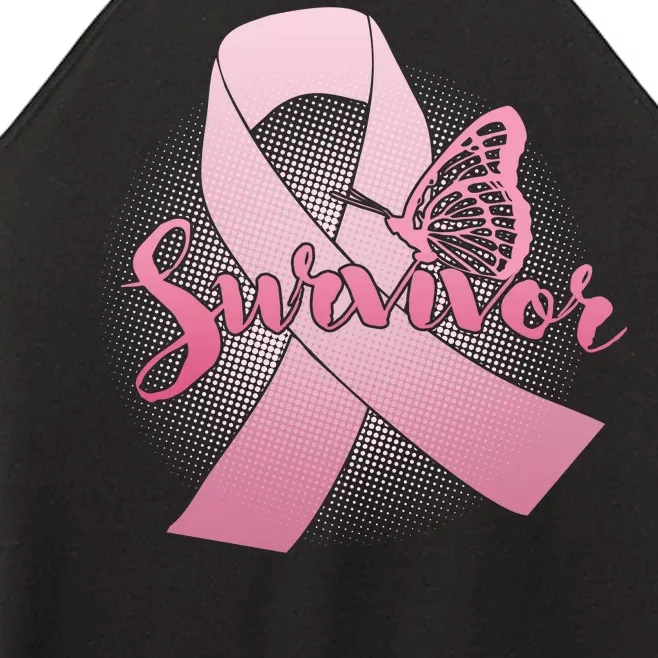 Breast Cancer Survivor Butterfly Women’s Perfect Tri Rocker Tank