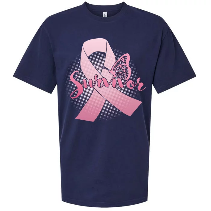 Breast Cancer Survivor Butterfly Sueded Cloud Jersey T-Shirt