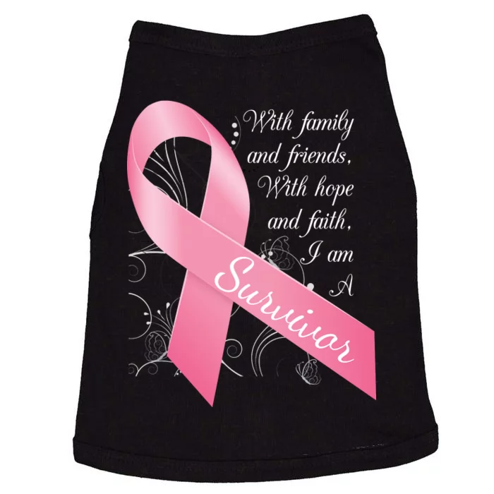 Breast Cancer Survivor Family Friends Hope Faith Doggie Tank