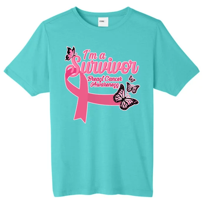 Breast Cancer Survivor Fighter Warrior Butterflies ChromaSoft Performance T-Shirt