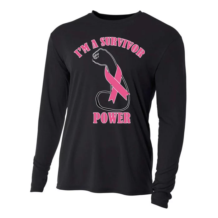 Breast Cancer Survivor Power Cooling Performance Long Sleeve Crew