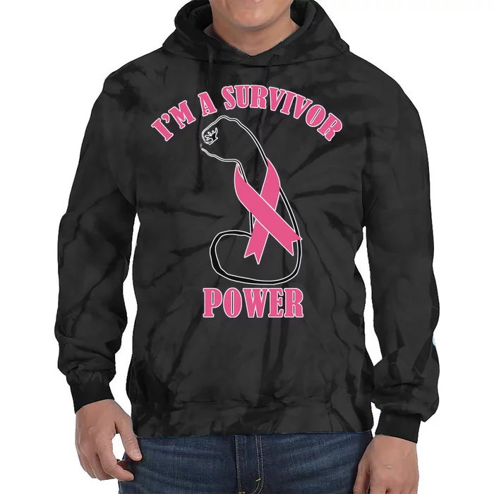 Breast Cancer Survivor Power Tie Dye Hoodie