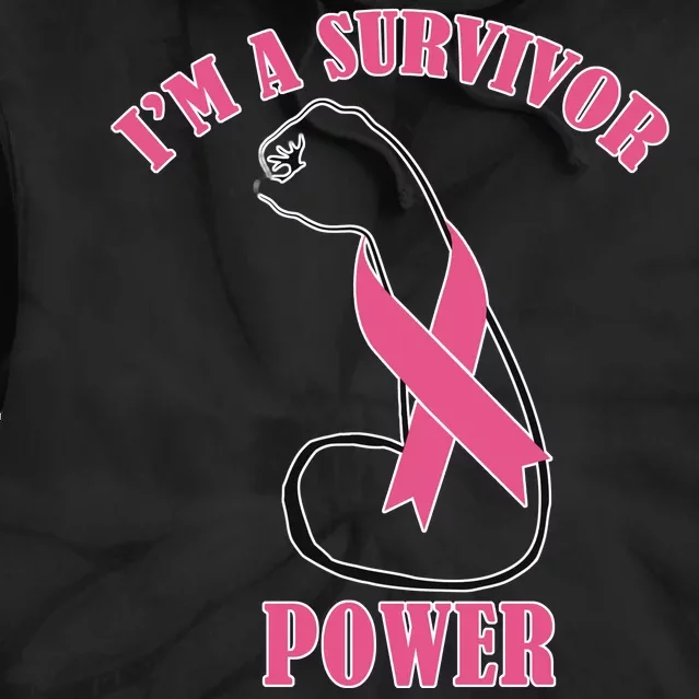 Breast Cancer Survivor Power Tie Dye Hoodie