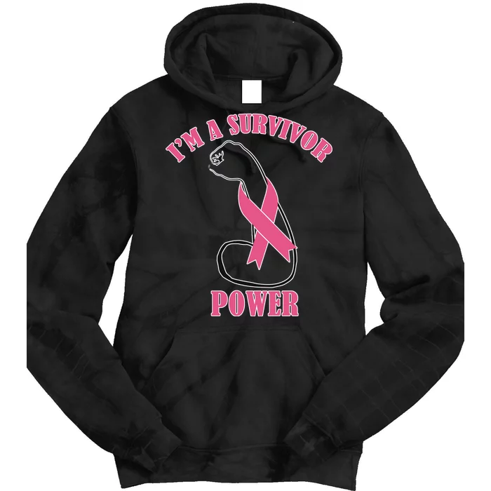 Breast Cancer Survivor Power Tie Dye Hoodie