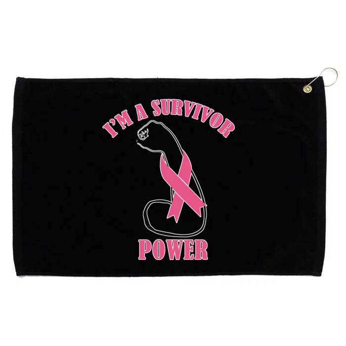 Breast Cancer Survivor Power Grommeted Golf Towel