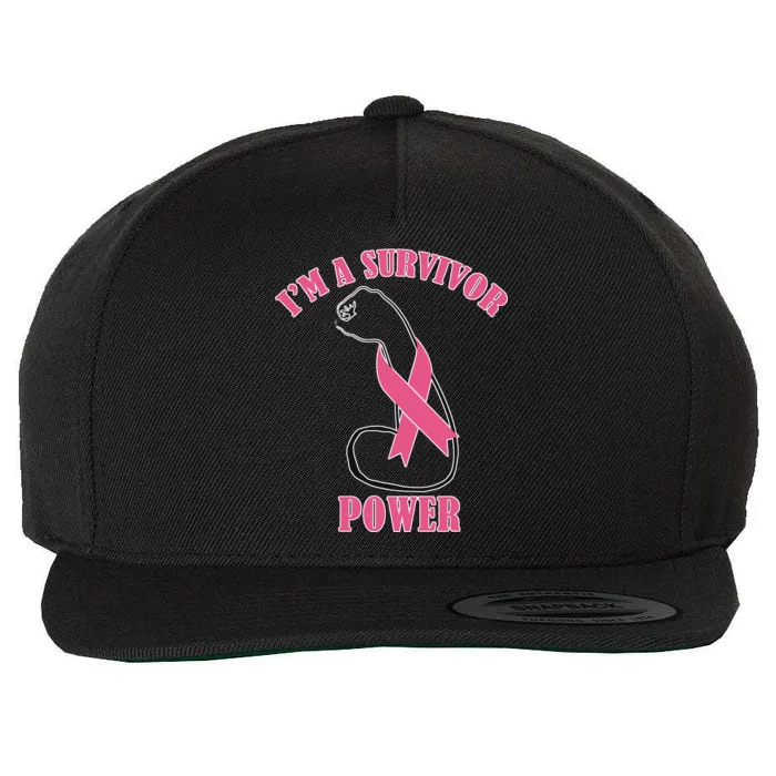 Breast Cancer Survivor Power Wool Snapback Cap