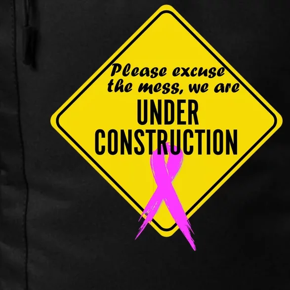 Breast Cancer Under Construction Sign Daily Commute Backpack