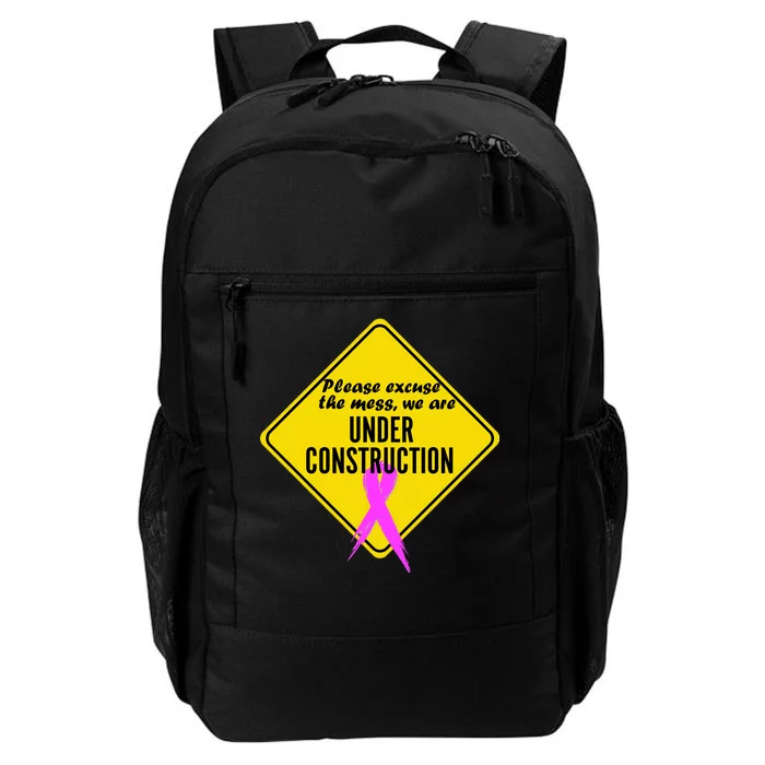 Breast Cancer Under Construction Sign Daily Commute Backpack