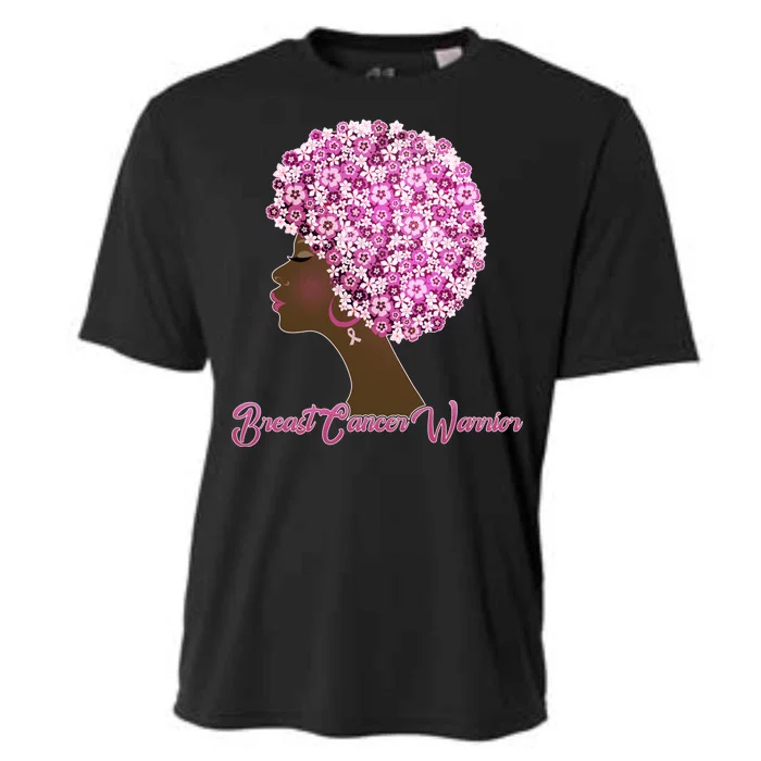 Breast Cancer Warrior Flower Afro Cooling Performance Crew T-Shirt