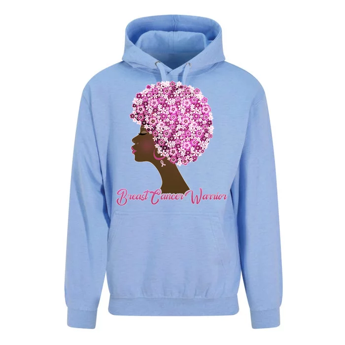 Breast Cancer Warrior Flower Afro Unisex Surf Hoodie