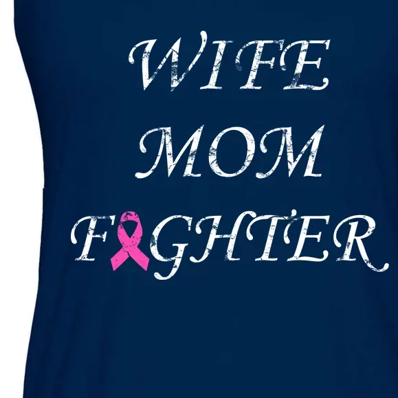 Breast Cancer Wife Mom Fighter Ladies Essential Flowy Tank