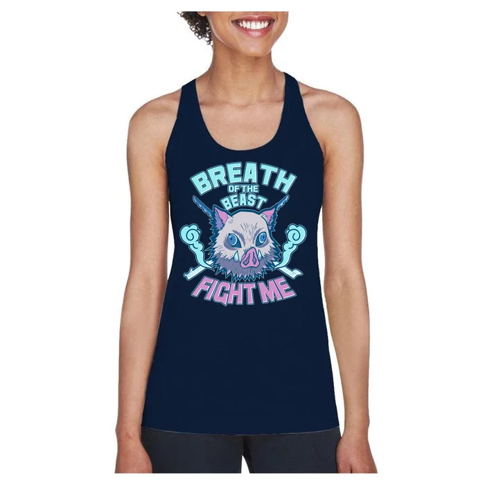 Breath of the Beast Fight Me Women's Racerback Tank