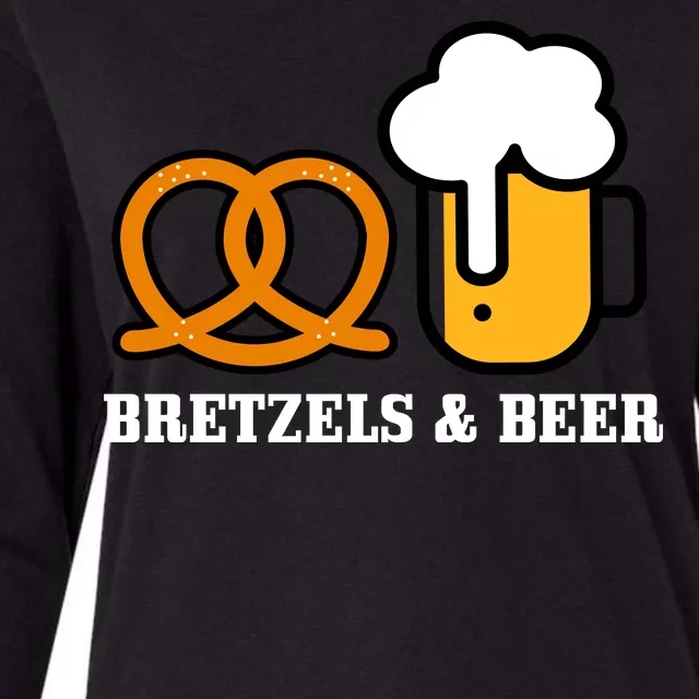 Bretzels And Beer Funny Oktoberfest Womens Cotton Relaxed Long Sleeve T-Shirt