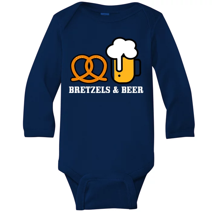 Bretzels And Beer Funny Oktoberfest Baby Long Sleeve Bodysuit