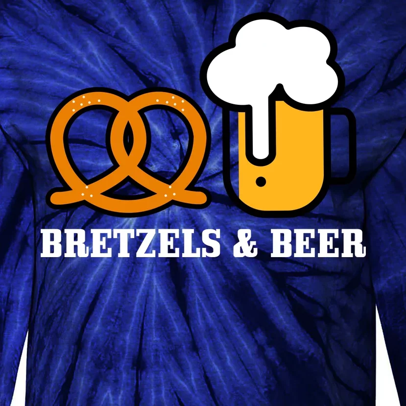 Bretzels And Beer Funny Oktoberfest Tie-Dye Long Sleeve Shirt