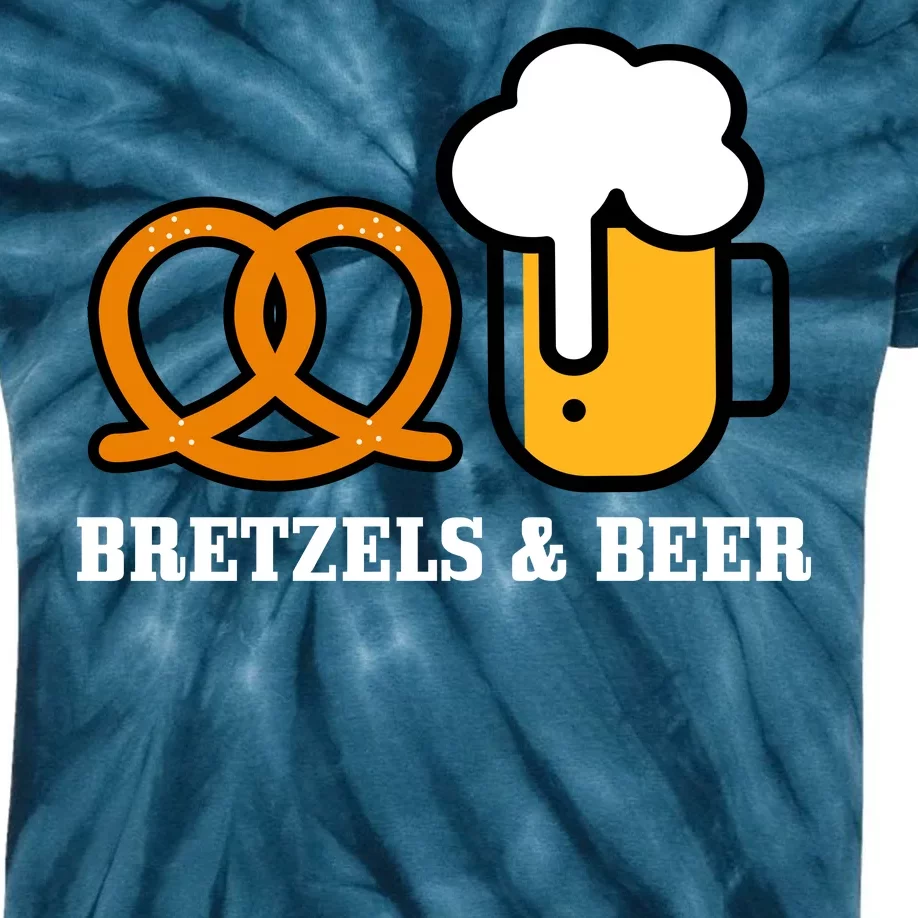 Bretzels And Beer Funny Oktoberfest Kids Tie-Dye T-Shirt