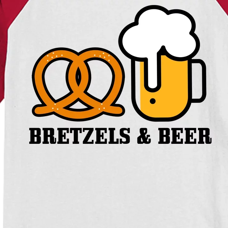 Bretzels And Beer Funny Oktoberfest Kids Colorblock Raglan Jersey