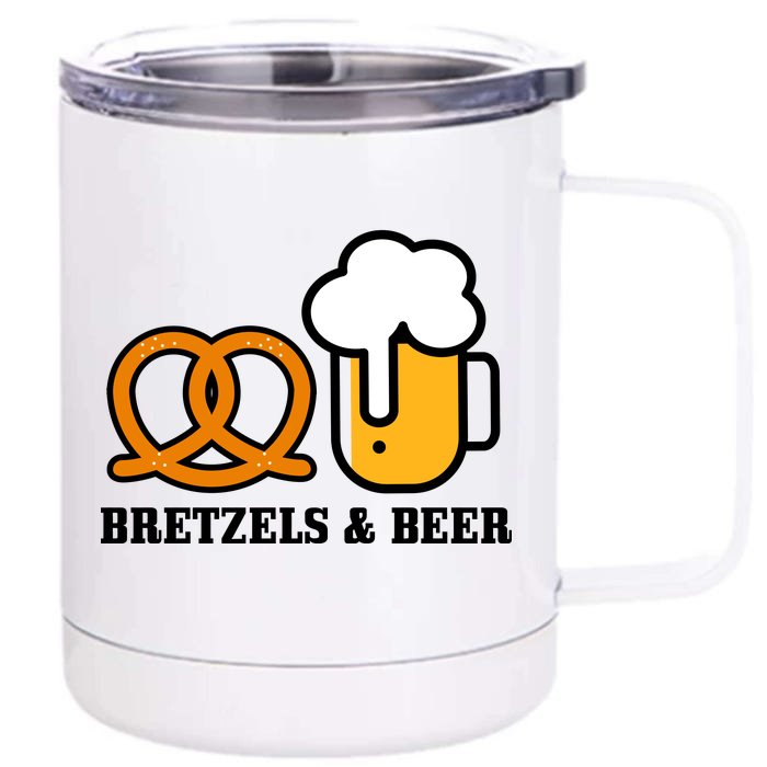 Bretzels And Beer Funny Oktoberfest Front & Back 12oz Stainless Steel Tumbler Cup