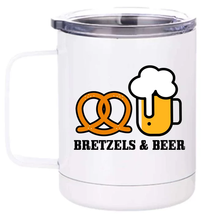 Bretzels And Beer Funny Oktoberfest Front & Back 12oz Stainless Steel Tumbler Cup