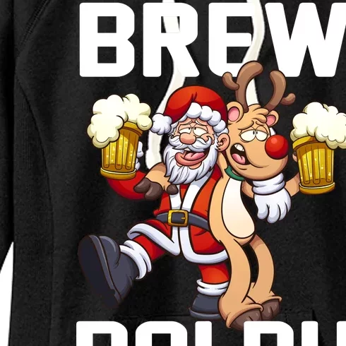 Brew Dolph Red Nose Reindeer Women's Fleece Hoodie