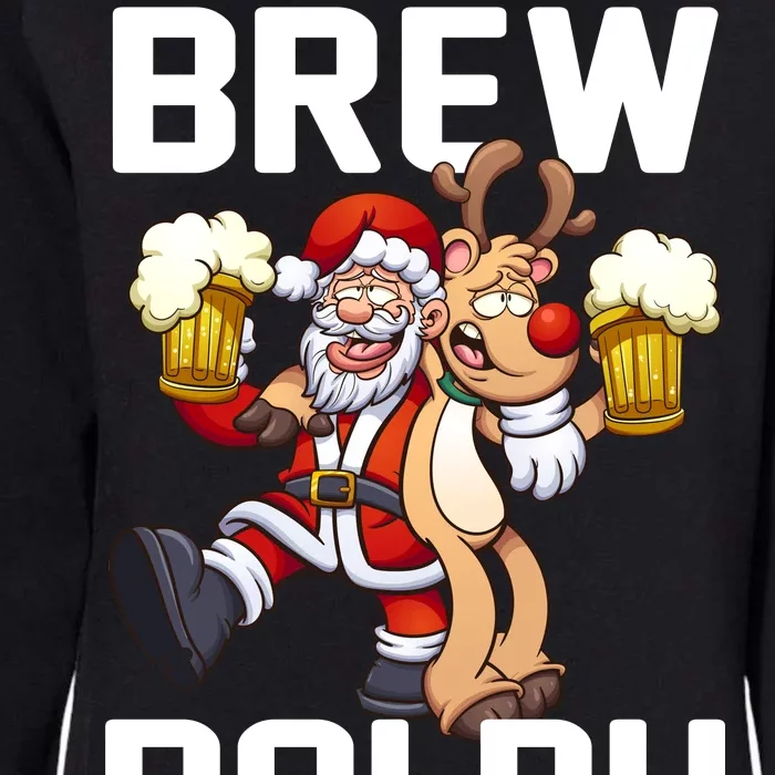 Brew Dolph Red Nose Reindeer Womens California Wash Sweatshirt