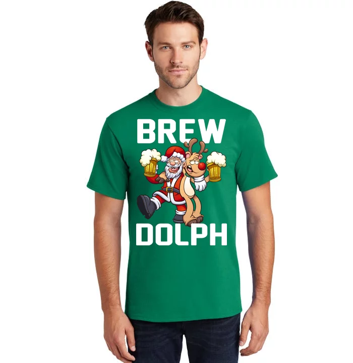 Brew Dolph Red Nose Reindeer Tall T-Shirt