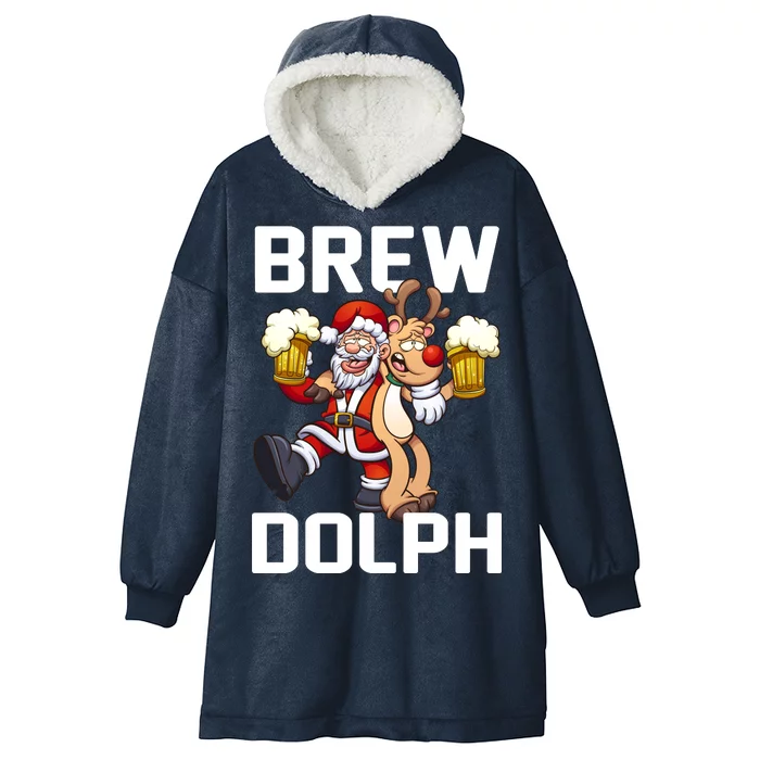 Brew Dolph Red Nose Reindeer Hooded Wearable Blanket